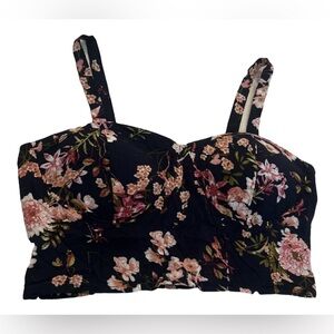 ☀️Xhilaration Navy Floral Plus Pant Set